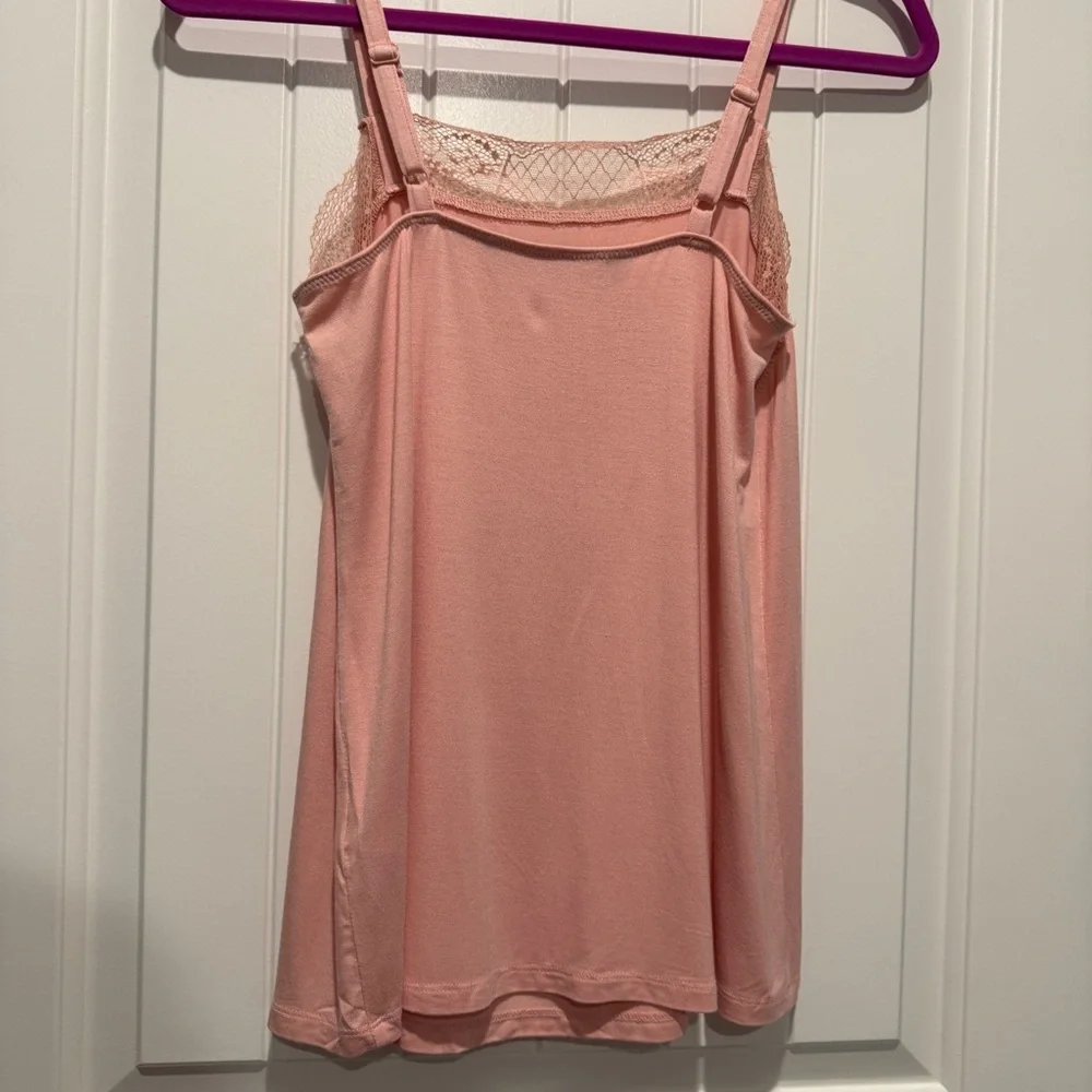 NEW Colleen Lopez Pink Lace Trim Camisole - Picture 3 of 5